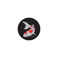 icône de poisson koi vecteur