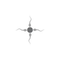 conception de modèle d'illustration vectorielle de logo de sperme. vecteur