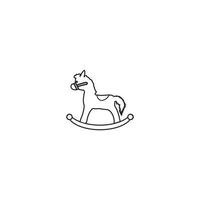 icône de poney jouet pour enfant vecteur