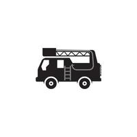icône de camions de pompiers vecteur