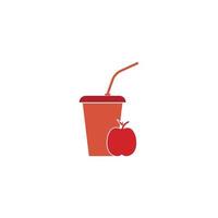 logo de jus de pomme vecteur