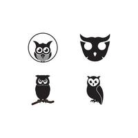 conception de modèle d'illustration vectorielle de logo de hibou. vecteur