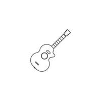 conception de modèle d'illustration vectorielle de logo de guitare vecteur