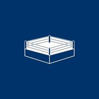 logo de ring de boxe vecteur