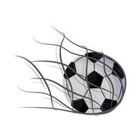 ballon de soccer dans le but vecteur