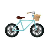 vélo avec panier vecteur