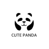 illustration graphique vectoriel du modèle de logo visage panda mignon