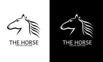 modèle de logo le cheval vecteur