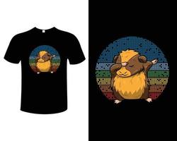 modèle de conception de t-shirt vecteur cochon d'inde