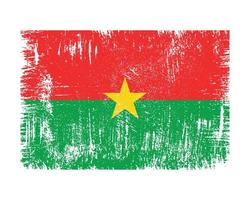 vecteur de drapeau du burkina faso