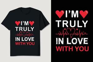 conception de t-shirt saint valentin vecteur