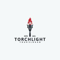 logo de la torche, logo de référence pour l'entreprise vecteur