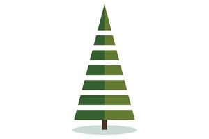 icône de vecteur d'arbre de Noël. symbole de sapin de style moderne en couleur pour la décoration de vacances, conception de cartes-cadeaux.