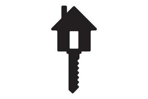 icône clé pour verrouiller et ouvrir la porte dans la maison. symbole de protection de la sûreté et de la sécurité. vecteur