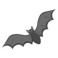 chauve-souris mignonne sur fond blanc. illustration vectorielle. vecteur