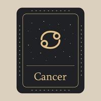icône du zodiaque du cancer. illustration vectorielle. vecteur