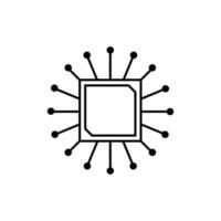 conception de vecteur d'icône d'intelligence artificielle