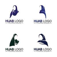 modèle de vecteur de conception de logo hijab