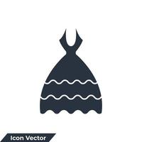 robe icône logo illustration vectorielle. modèle de symbole de robes vintage pour la collection de conception graphique et web vecteur