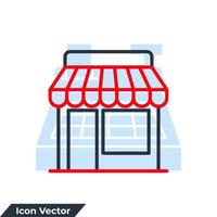 magasin icône logo illustration vectorielle. modèle de symbole de marché pour la collection de conception graphique et web vecteur