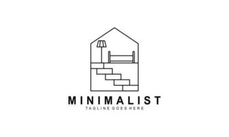 logo de meubles minimalistes, vecteur de logo de meubles d'art en ligne