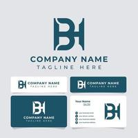 logo de lettre bh, adapté à toute entreprise avec des initiales bh ou hb. vecteur