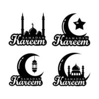 logo du paquet de ramadan vecteur