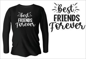 conception de t-shirt meilleurs amis pour toujours avec vecteur