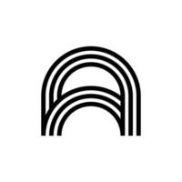 lettre moderne une création de logo monogramme vecteur
