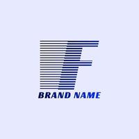 lettre f rayures entreprise professionnelle initiales création de logo vectoriel