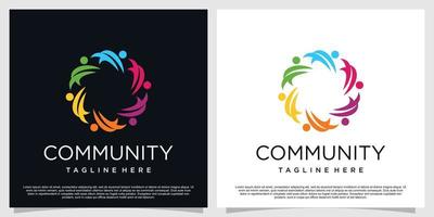 création de logo communautaire avec concept créatif vecteur premium partie 5