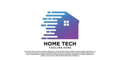 création de logo home tech avec concept créatif vecteur premium partie 4