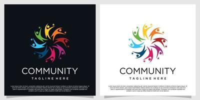 création de logo communautaire avec concept créatif vecteur premium partie 6