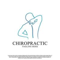 vecteur premium de conception de logo chiropratique