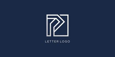 création de logo lettre p avec vecteur premium concept moderne