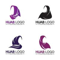 modèle de vecteur de conception de logo hijab