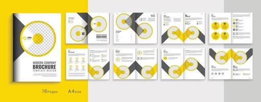Profil de l'entreprise multipage business bifold brochure template layout design, 16 pages business profile, brochure design, company profile deisgn