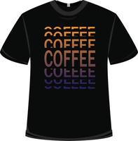 conception de t-shirt de la journée internationale du café vecteur