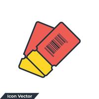 illustration vectorielle de coupon icône logo. modèle de symbole de coupon de réduction pour la collection de conception graphique et web vecteur