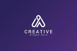 lettre un logo technologique moderne esthétique 3d créatif vecteur
