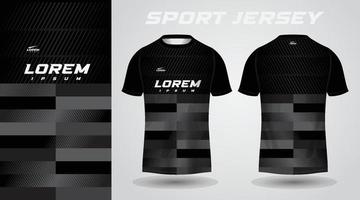 conception de maillot de sport chemise noire vecteur