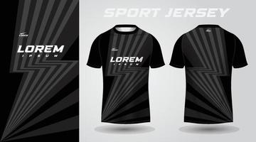 conception de maillot de sport chemise noire vecteur