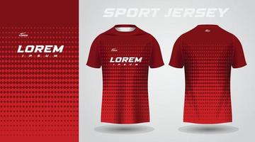 conception de maillot de sport chemise rouge vecteur