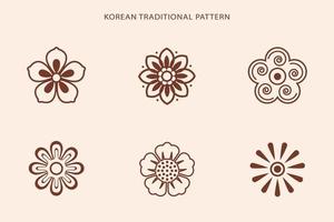 motif de ligne traditionnel coréen. façon asiatique. corée, symbole de la chine vecteur