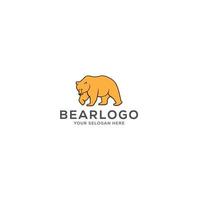 modèle de logo d'ours, animal d'art en ligne, icône d'ours vecteur