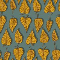 automne saisonnier feuilles jaunies tombées vecteur modèle sans couture pour les tissus, les impressions, les emballages et les cartes