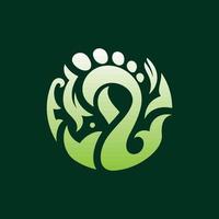 ornement de pieds logo créatif de luxe vecteur