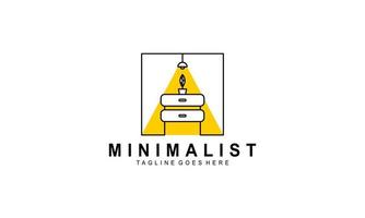 logo de meubles minimalistes, vecteur de logo de meubles d'art en ligne