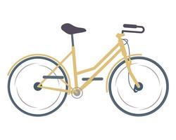 véhicule à vélo jaune vecteur