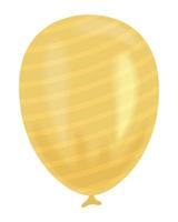 hélium ballon rayé jaune vecteur